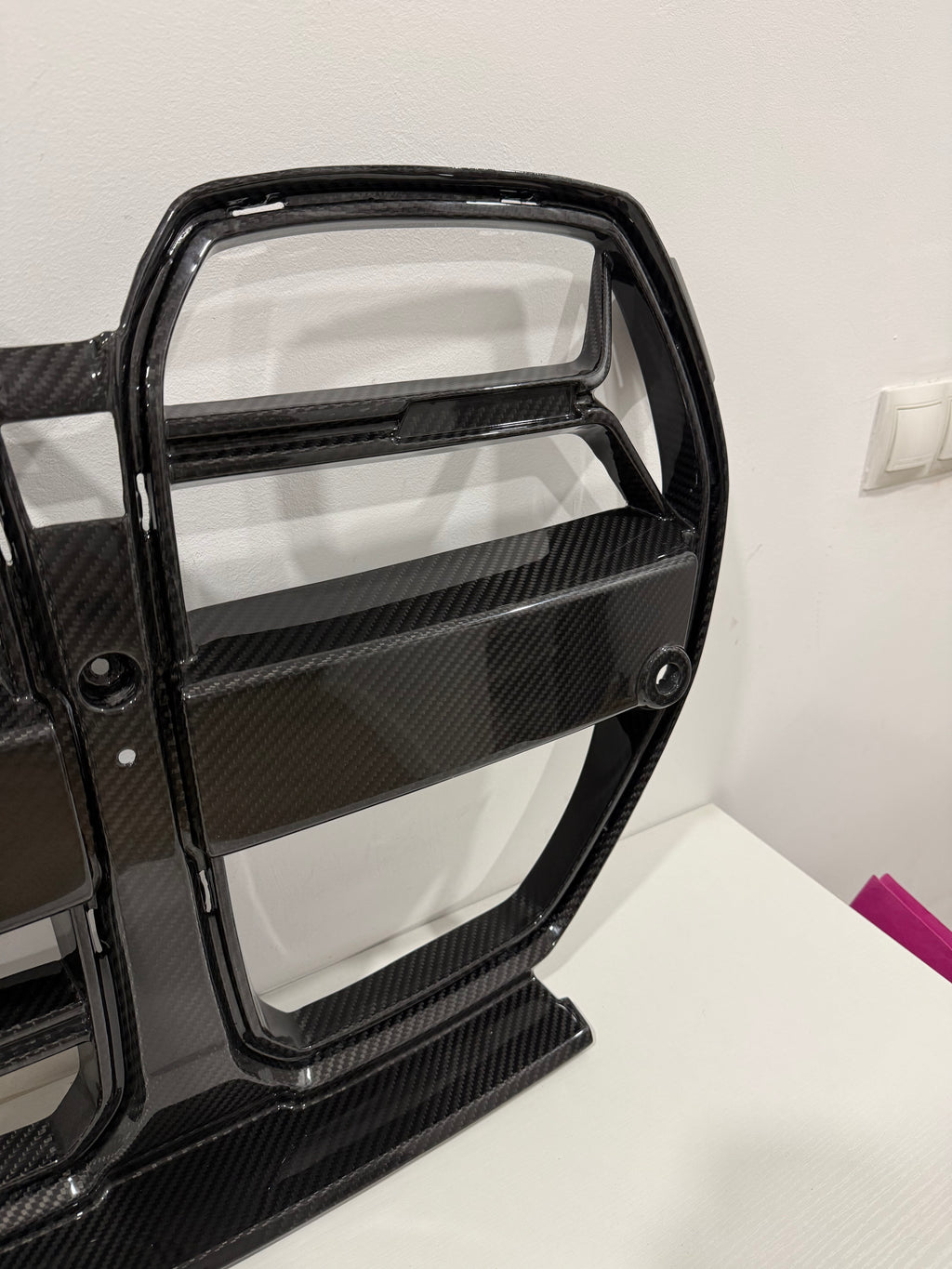 Parrilla delantera en fibra de carbono estilo cs para bmw G80/G81/G82/G83