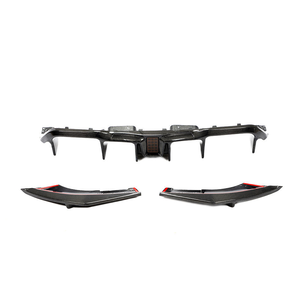 Difusor trasero en fibra de carbono con luz F1 para bmw f87 2016-2019