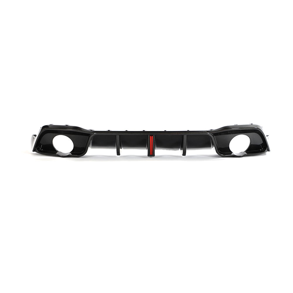 Difusor trasero en fibra de carbono con luz de freno para VW Golf MK8 GTI