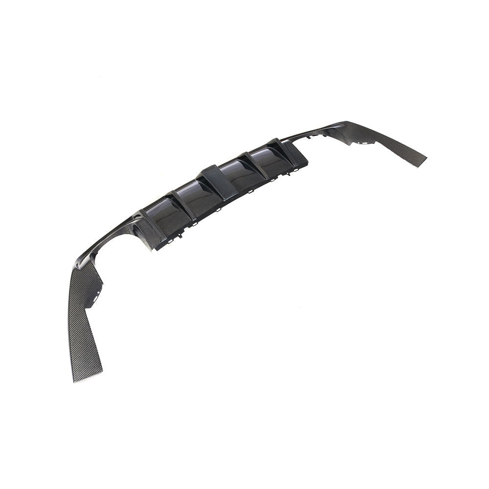 Difusor trasero en fibra de carbono con luz estilo F1 para Audi RS3 8V 2017-2019 (hatchback y sedan)