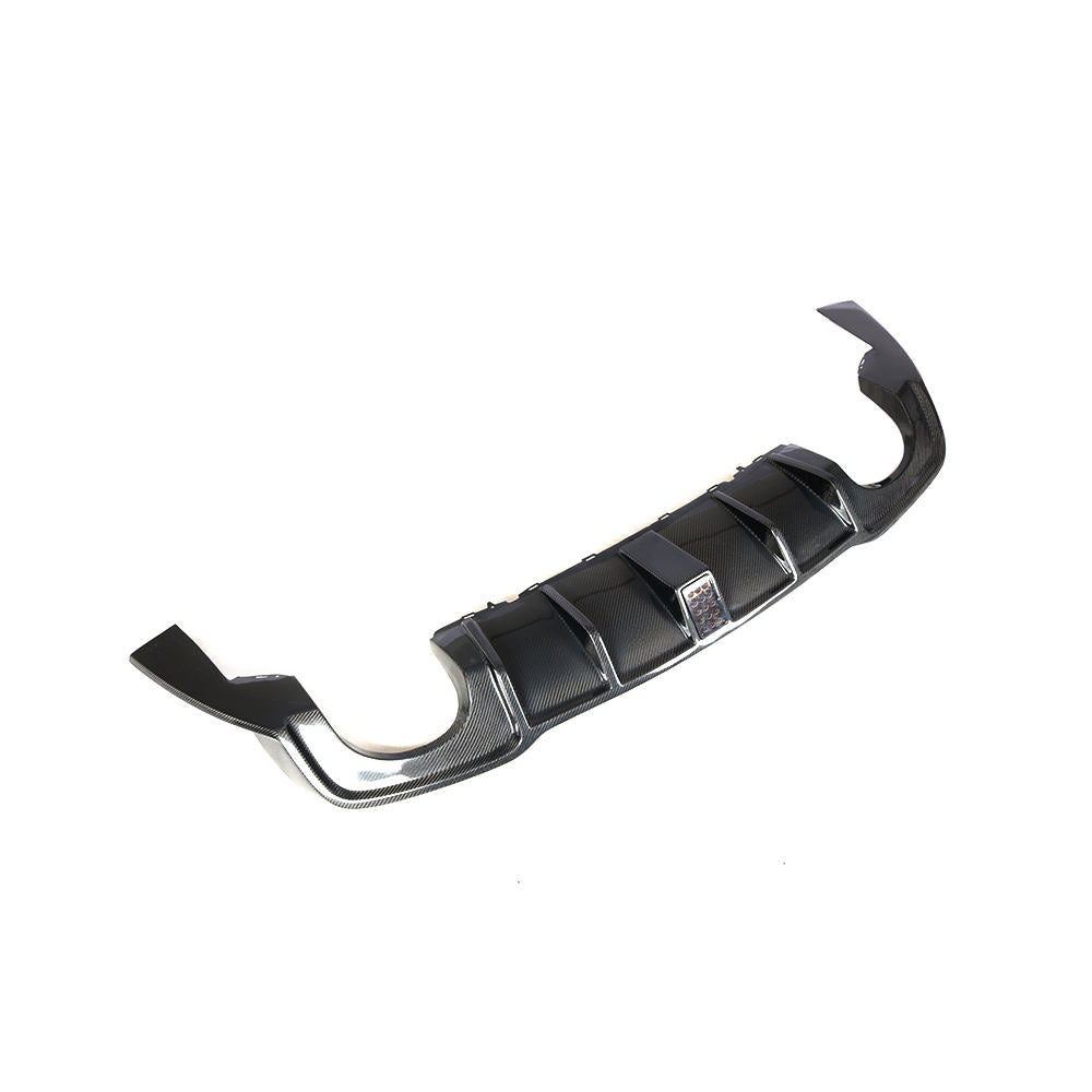 Difusor trasero en fibra de carbono con luz estilo F1 para Audi RS3 8V 2017-2019 (hatchback y sedan)