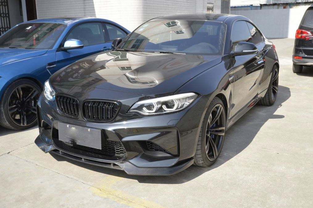 Difusor delantero en fibra de carbono 2 piezas para bmw f87 2016-2017